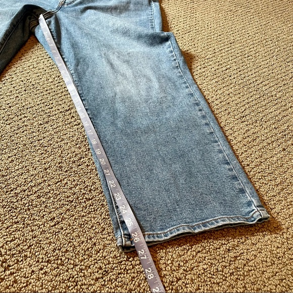 Levi’s Ribcage Straight High Rise Button Fly Ankle Denim Blue Jeans Women’s 20W - Picture 9 of 15